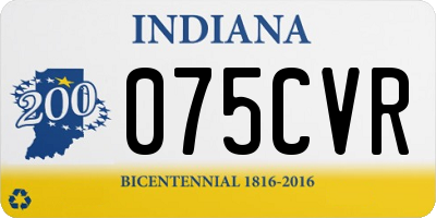 IN license plate 075CVR