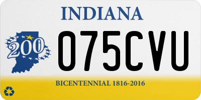 IN license plate 075CVU