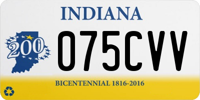 IN license plate 075CVV