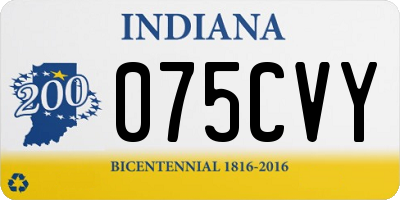 IN license plate 075CVY