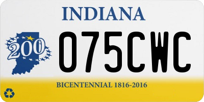 IN license plate 075CWC