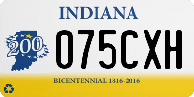 IN license plate 075CXH