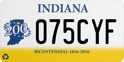 IN license plate 075CYF