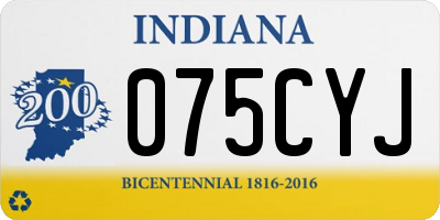 IN license plate 075CYJ