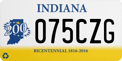 IN license plate 075CZG