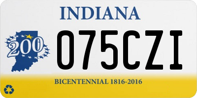 IN license plate 075CZI