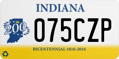IN license plate 075CZP