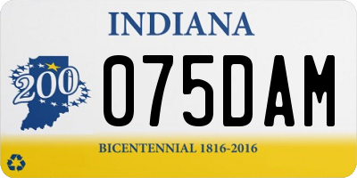 IN license plate 075DAM