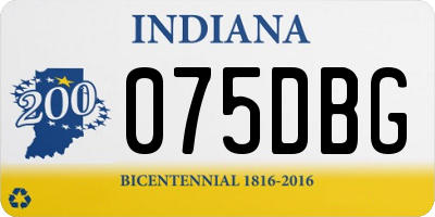 IN license plate 075DBG