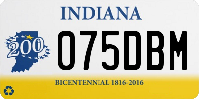 IN license plate 075DBM