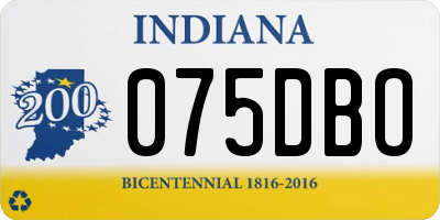 IN license plate 075DBO