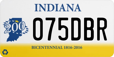 IN license plate 075DBR