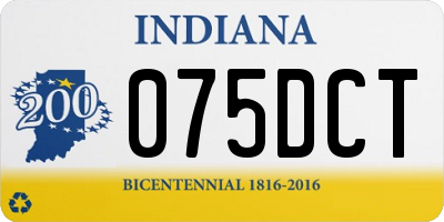 IN license plate 075DCT
