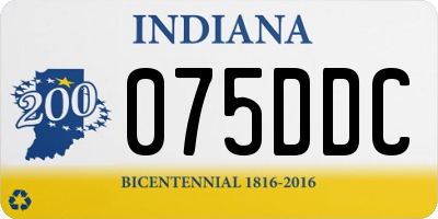 IN license plate 075DDC