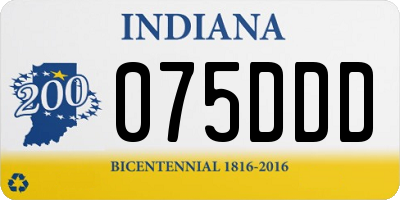 IN license plate 075DDD