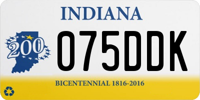IN license plate 075DDK