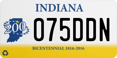 IN license plate 075DDN