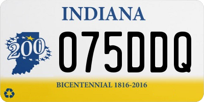 IN license plate 075DDQ