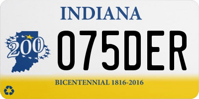 IN license plate 075DER