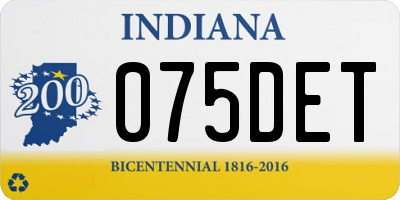 IN license plate 075DET