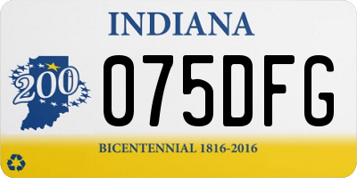 IN license plate 075DFG
