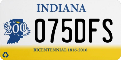IN license plate 075DFS