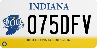 IN license plate 075DFV