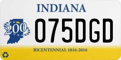 IN license plate 075DGD