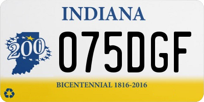 IN license plate 075DGF