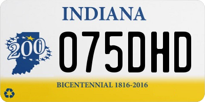 IN license plate 075DHD