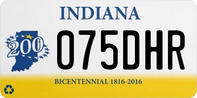 IN license plate 075DHR