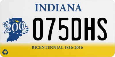 IN license plate 075DHS