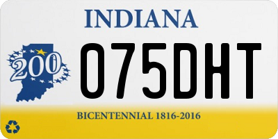 IN license plate 075DHT