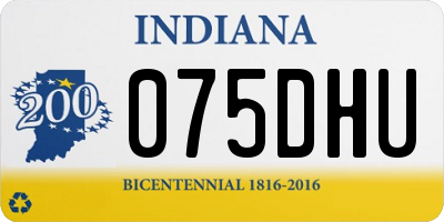 IN license plate 075DHU