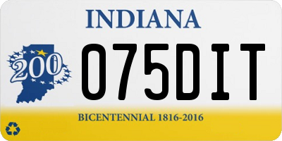 IN license plate 075DIT