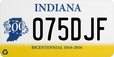 IN license plate 075DJF