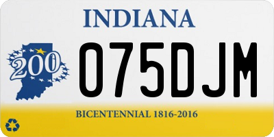 IN license plate 075DJM