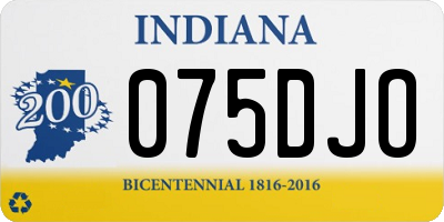 IN license plate 075DJO
