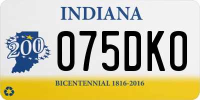 IN license plate 075DKO