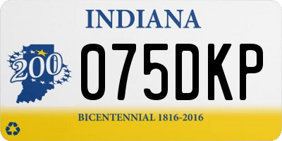 IN license plate 075DKP