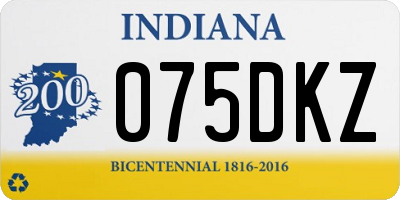 IN license plate 075DKZ