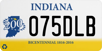 IN license plate 075DLB