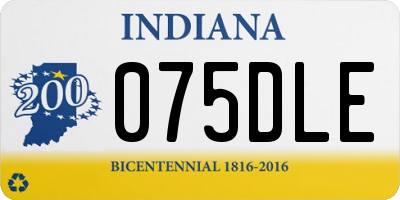 IN license plate 075DLE