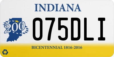 IN license plate 075DLI