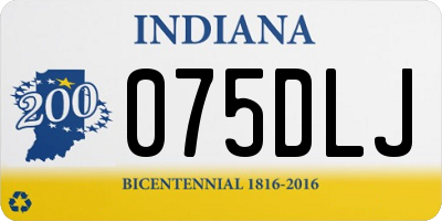 IN license plate 075DLJ