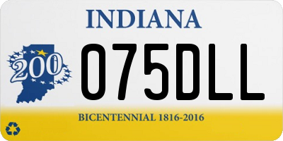 IN license plate 075DLL