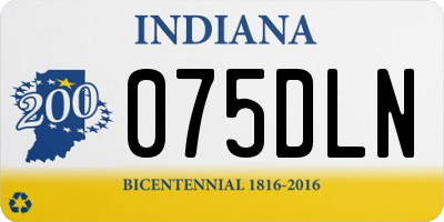 IN license plate 075DLN