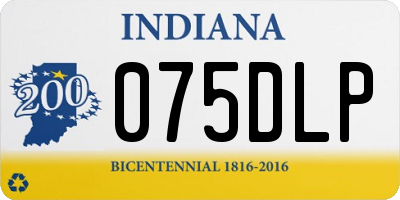 IN license plate 075DLP