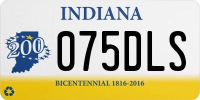IN license plate 075DLS