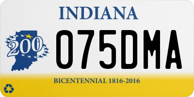 IN license plate 075DMA